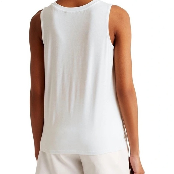 Lauren Ralph Lauren Petite Twist-Front Jersey Sleeveless Top - Picture 2 of 10